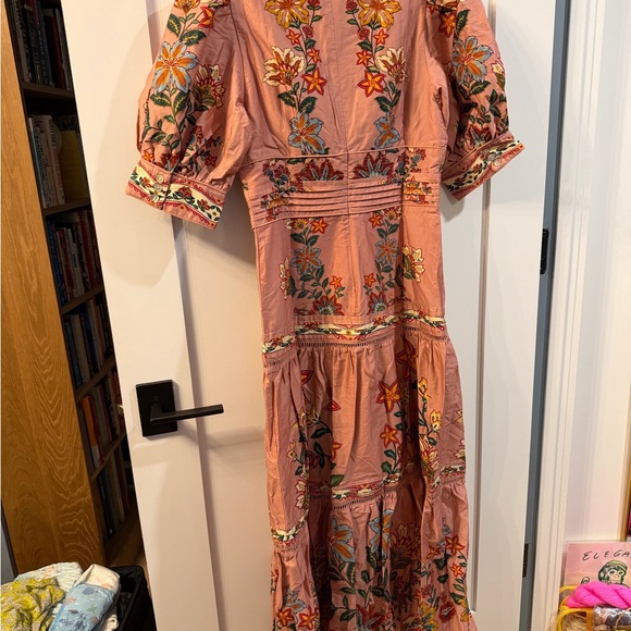 FARM Rio Pink Garden Delight Short Sleeve Maxi Dress - Picture 3 of 7